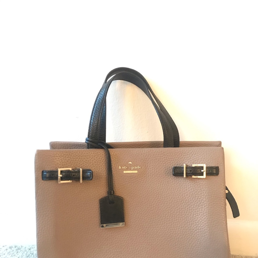 Kate Spade Taupe and Black Handbag
